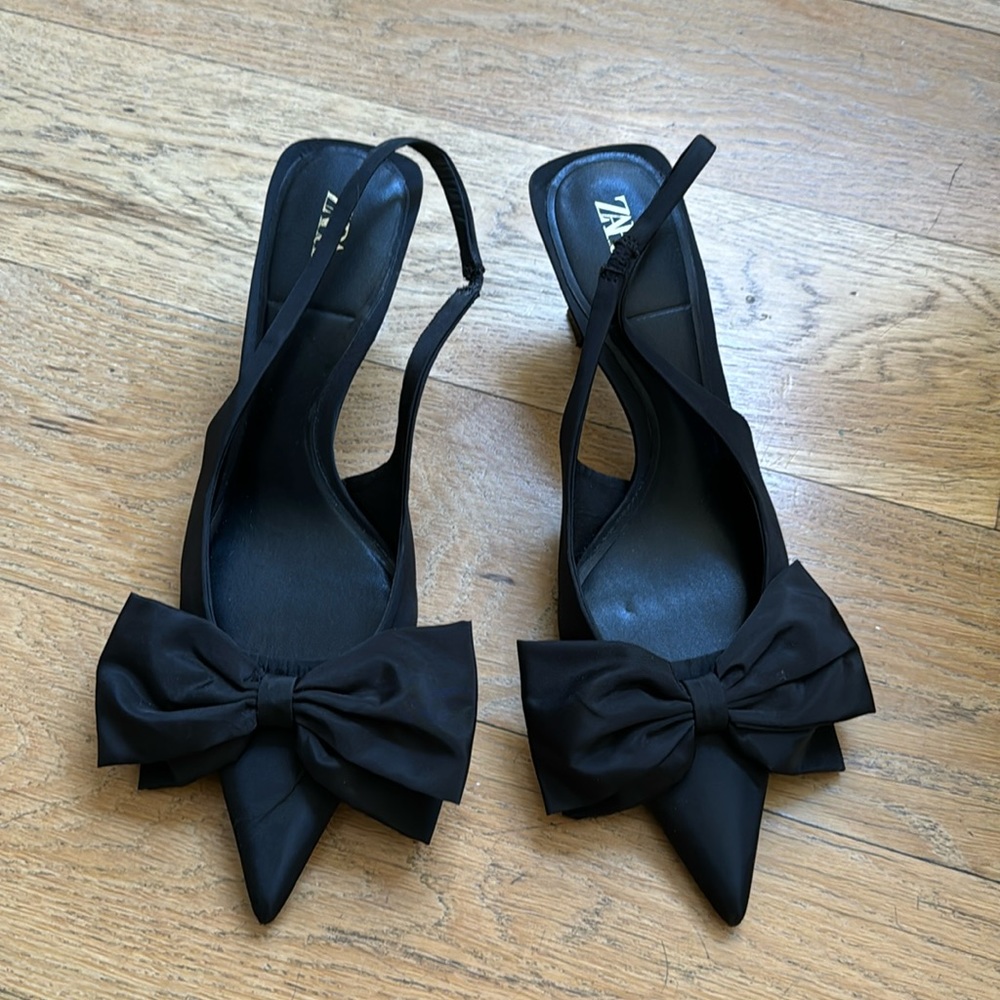 Zara Bow slingbacks